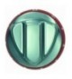 MANOPOLA ARGENTO-ROSSA Diam. 72 mm 0-10