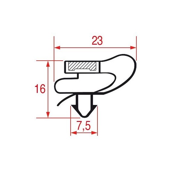 GUARNIZIONE AD INCASTRO 477x405 mm