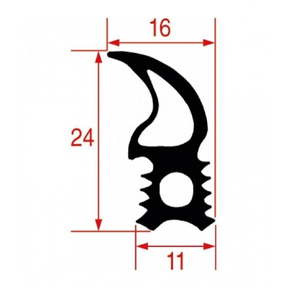 GUARNIZIONE PORTA FORNO 1510x665 mm