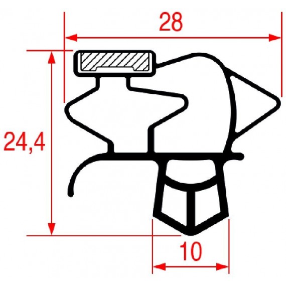 GUARNIZIONE AD INCASTRO 750x660 mm