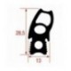 GUARNIZIONE PORTA FORNO 750x625 mm