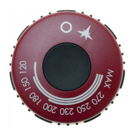 MANOPOLA NERA-ROSSA Diam. 75 mm 120-270C