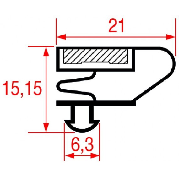 GUARNIZIONE AD INCASTRO 580x470 mm