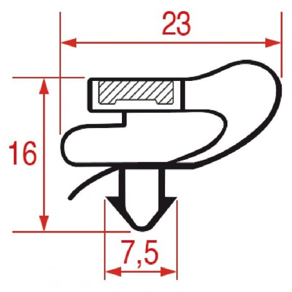 GUARNIZIONE - 1061- 1450x633 mm