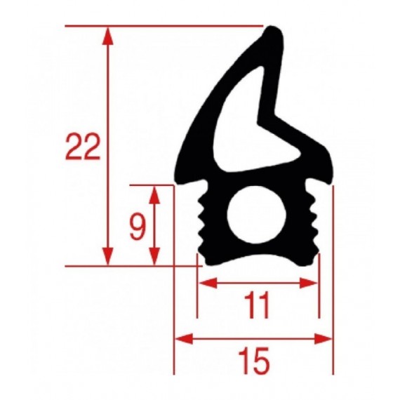 GUARNIZIONE PORTA FORNO 2700 mm