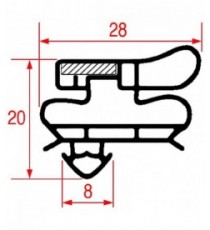 GUARNIZIONE AD INCASTRO 1635x620 mm