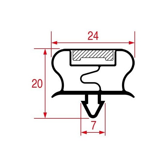 GUARNIZIONE AD INCASTRO 1450x650 mm