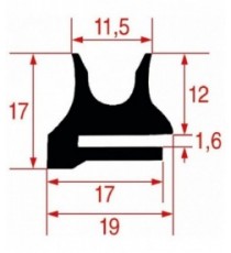 GUARNIZIONE PORTA FORNO 700x250 mm