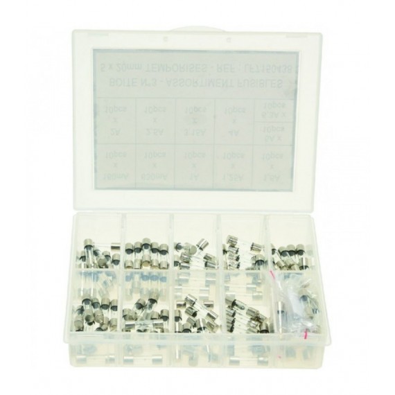 KIT FUSIBILI RITARDATI 5x20 - 100PZ 250V