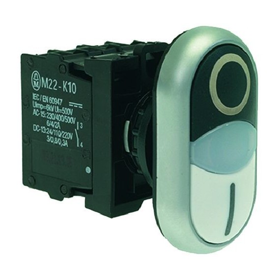 PULSANTIERA O-I BIANCO-NERA 15A 500V