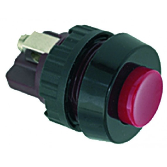 PULSANTE UNIPOLARE ROSSO 0,7A 250V