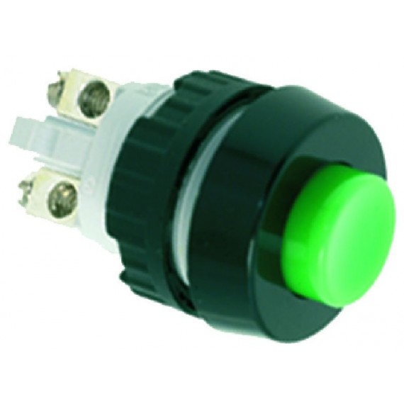 PULSANTE UNIPOLARE VERDE 0,7A 250V