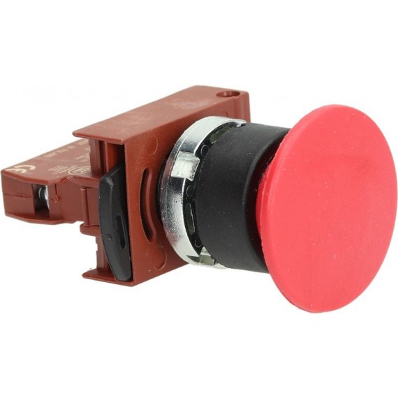 PULSANTE ARRESTO A FUNGO ROSSO 4A 400V