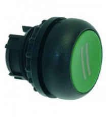 PULSANTE RASATO OPACO VERDE SIMBOLO II