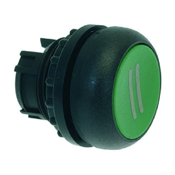PULSANTE RASATO OPACO VERDE SIMBOLO II