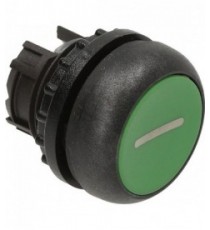 PULSANTE RASATO OPACO VERDE SIMBOLO I