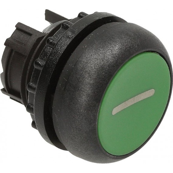 PULSANTE RASATO OPACO VERDE SIMBOLO I