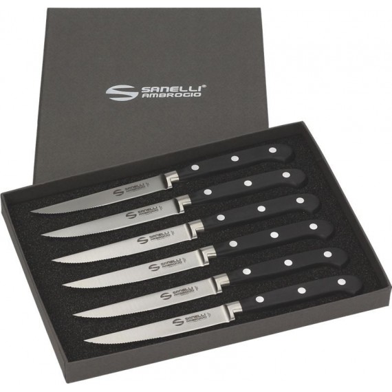 SET 6 COLTELLI COSTATA DENTATI