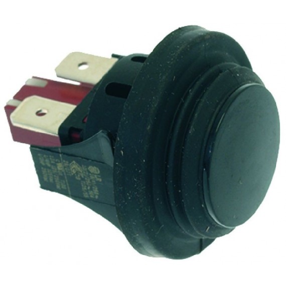 PULSANTE UNIPOLARE NERO 16A 250V