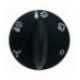 MANOPOLA NERA Diam. 46 mm SERIGRAFATA