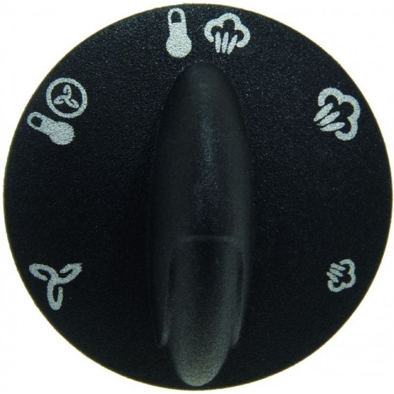 MANOPOLA NERA Diam. 46 mm SERIGRAFATA