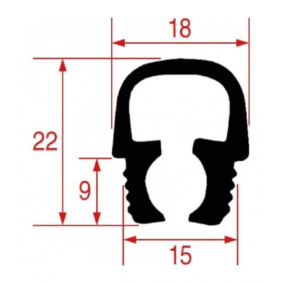 GUARNIZIONE PORTA 510 mm