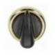 MANOPOLA TIPO NARDI NERA ORO Diam. 47 mm