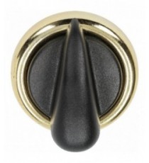 MANOPOLA TIPO NARDI NERA ORO Diam. 47 mm