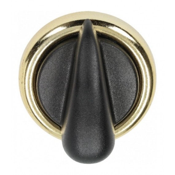 MANOPOLA TIPO NARDI NERA ORO Diam. 47 mm