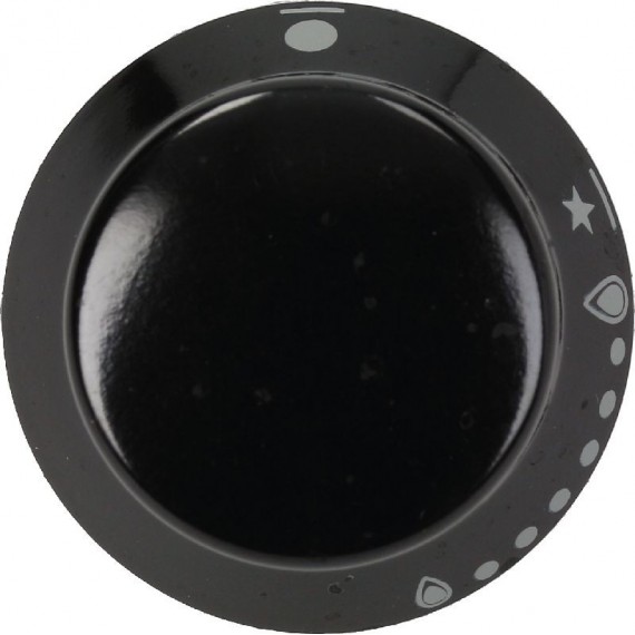 MANOPOLA TIPO SOVRANA NERA Diam. 36 mm
