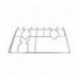 GRIGLIA FILO 3 FUOCHI TIPO SMEG