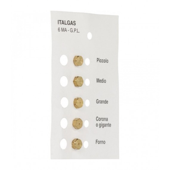 INIETTORI GPL 6MA KIT ITALGAS 5 PEZZI