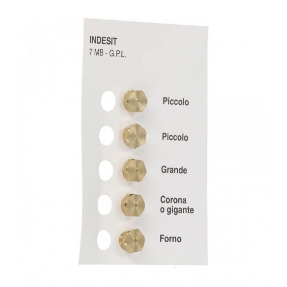 INIETTORI GPL 7MB INDESIT KIT 5 PEZZI
