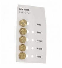 INIETTORI GPL 8MB REX BASSO KIT 5 PEZZI