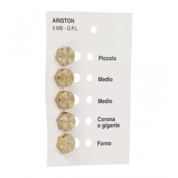 INIETTORI GPL 8MB ARISTON KIT 5 PEZZI