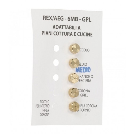 INIETTORI GPL 6MB REX KIT 5 PEZZI