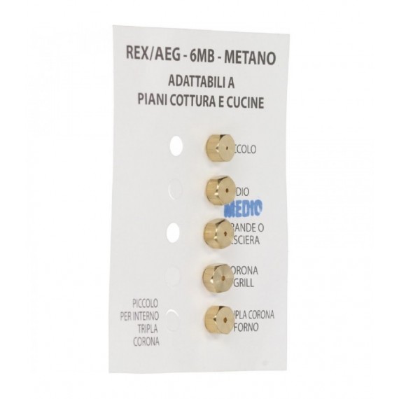 INIETTORI METANO 6MB REX KIT 5 PEZZI