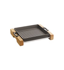 Padella grill con supporto a servire