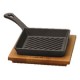 Padella grill con supporto a servire