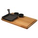 Padella grill con supporto a servire