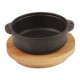 Casseruola con supporto legno