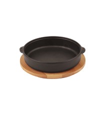 Casseruola con supporto legno