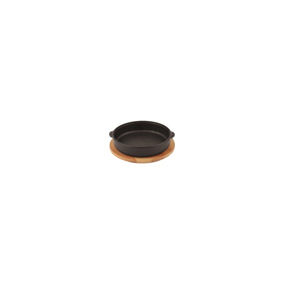Casseruola con supporto legno