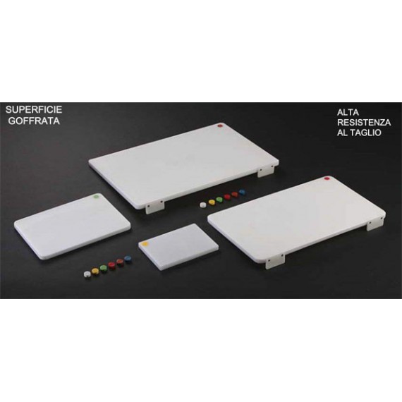 Tagliere professionale cm 60x40x2 con bottoni HACCP + blocchi