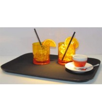 Vassoio tondo con grip antiscivolo nero diametro 40 cm