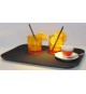 Vassoio rettangolare con grip antiscivolo nero cm 30x40
