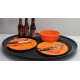 Vassoio rettangolare con grip antiscivolo nero cm 35x46