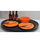 Vassoio ovale con grip antiscivolo nero cm 56x68