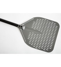 PALA PER PIZZA RETTANGOLARE FORATA CM.41x41 CARBON
