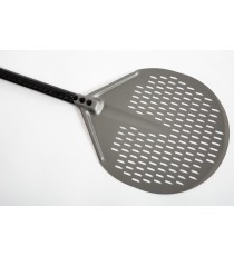 PALA PER PIZZA RETTANGOLARE FORATA CM.50x50 CARBON